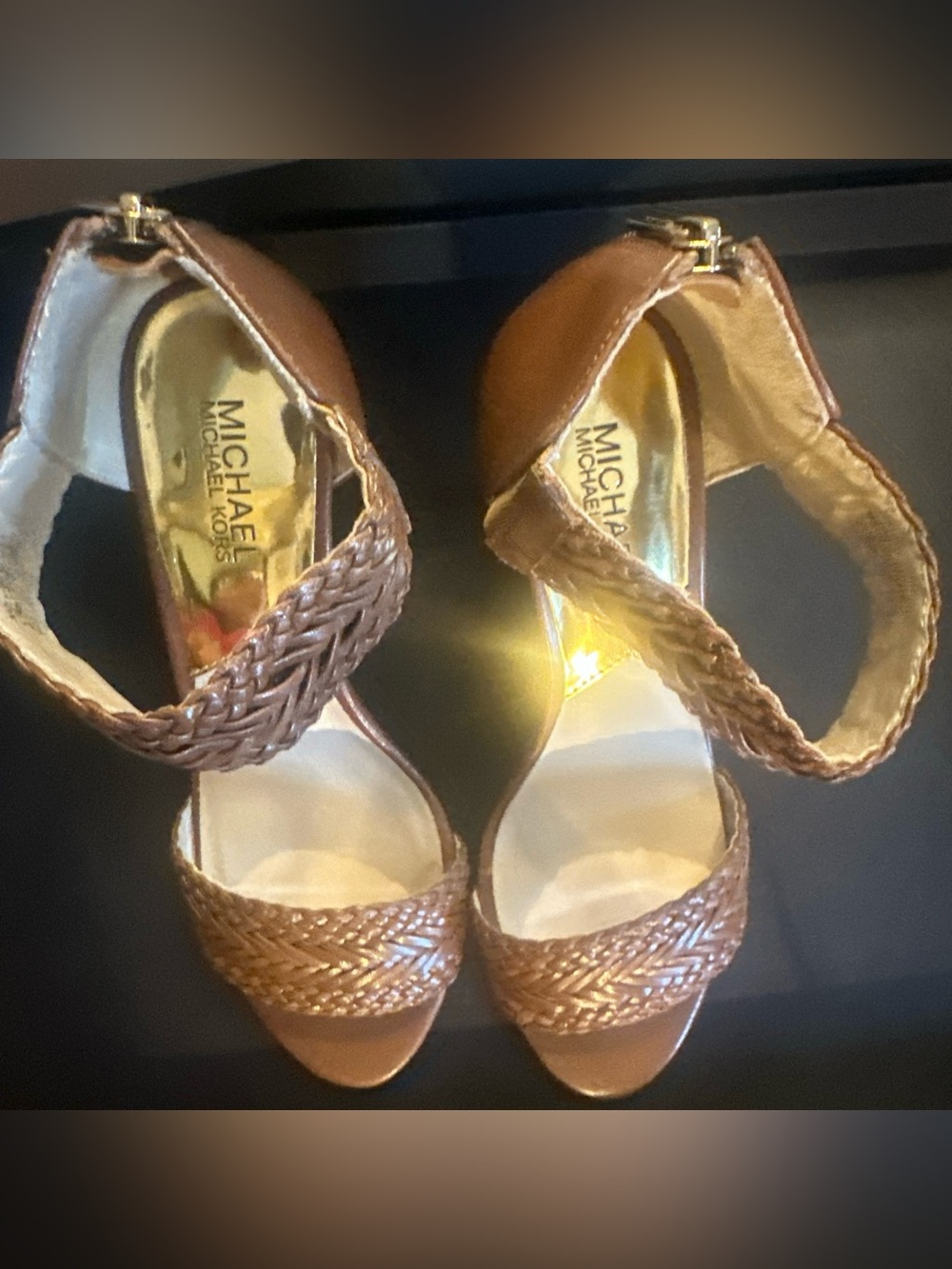 Michael Kors Juniper Dark Walnut Sandals size 9 NIB - Picture 8 of 16